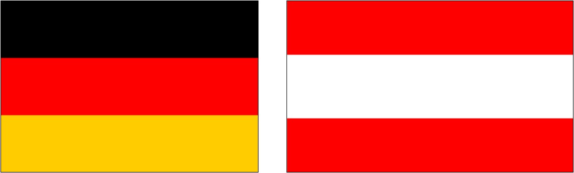 Germany and Austrian flag
